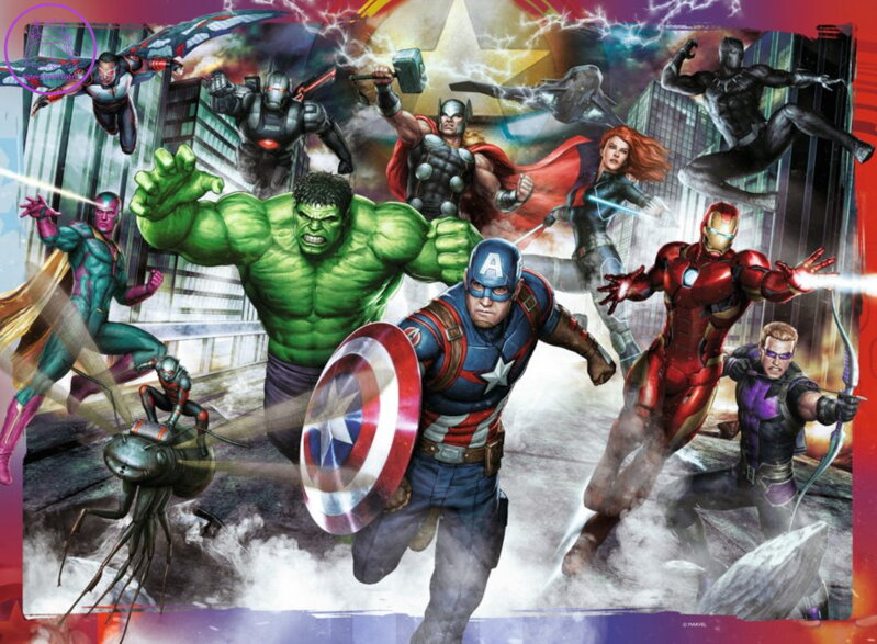 RAVENSBURGER Puzzle Avengers XXL 100 dílků RAVENSBURGER Puzzle Avengers XXL 100 dílků