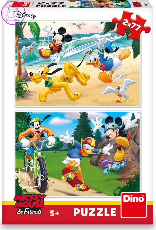 DINO Puzzle Mickey sportuje 2x77 dílků DINO Puzzle Mickey sportuje 2x77 dílků