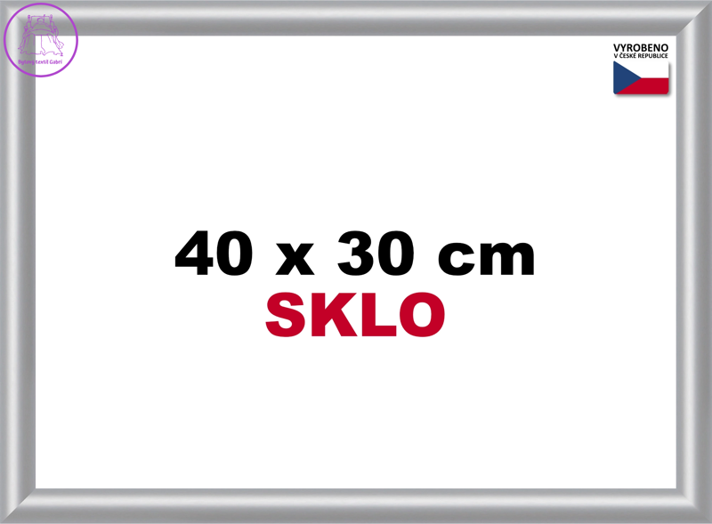 BFHM Plastový rám 40x30cm - stříbrný BFHM Plastový rám 40x30cm - stříbrný