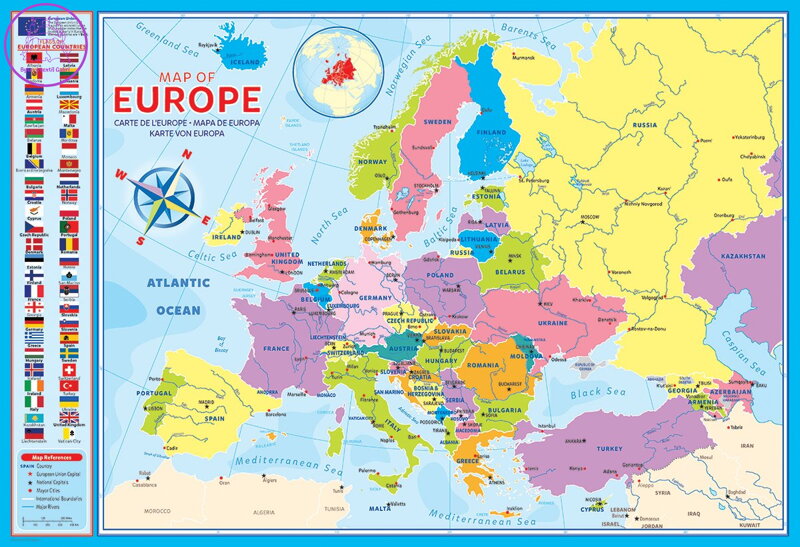 EUROGRAPHICS Puzzle Mapa Evropy 200 dílků EUROGRAPHICS Puzzle Mapa Evropy 200 dílků