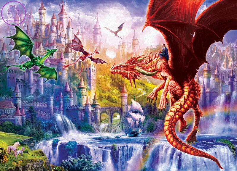 EUROGRAPHICS Puzzle Království draků XL 500 dílků