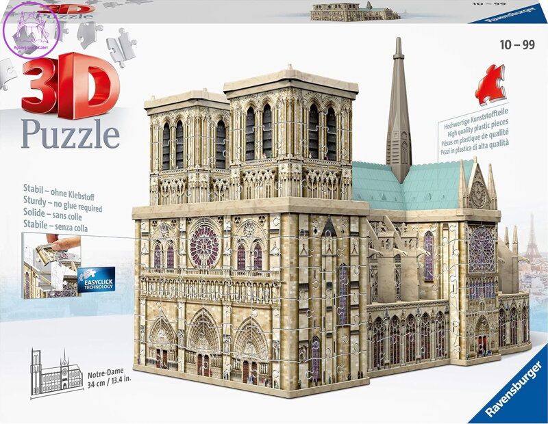 RAVENSBURGER 3D puzzle Katedrála Notre-Dame, Paříž 324 dílků RAVENSBURGER 3D puzzle Katedrála Notre-Dame, Paříž 324 dílků
