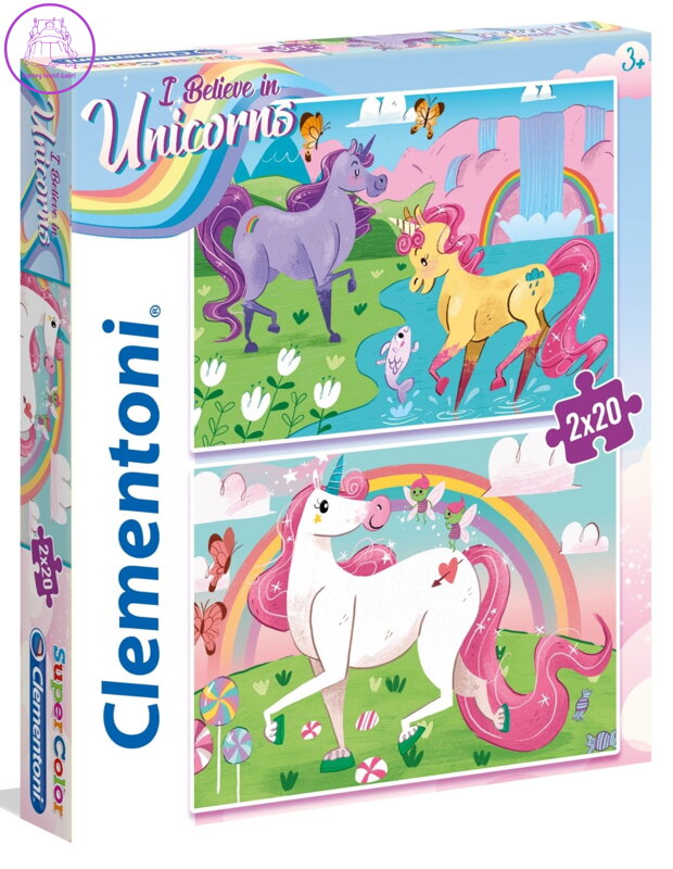 CLEMENTONI Puzzle Věřím v jednorožce 2x20 dílků CLEMENTONI Puzzle Věřím v jednorožce 2x20 dílků