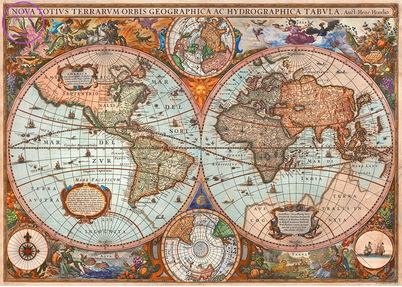 SCHMIDT Puzzle Historická mapa světa 3000 dílků SCHMIDT Puzzle Historická mapa světa 3000 dílků