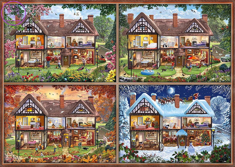 SCHMIDT Puzzle Chaloupka ve čtyřech ročních obdobích 2000 dílků SCHMIDT Puzzle Chaloupka ve čtyřech ročních obdobích 2000 dílků