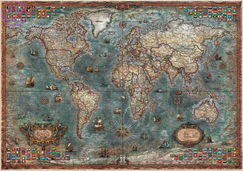 EDUCA Puzzle Politická mapa světa 8000 dílků EDUCA Puzzle Politická mapa světa 8000 dílků