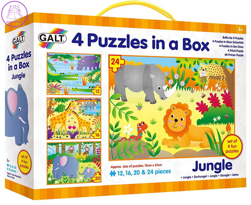 GALT Puzzle Džungle 4v1 (12,16,20,24 dílků) GALT Puzzle Džungle 4v1 (12,16,20,24 dílků)