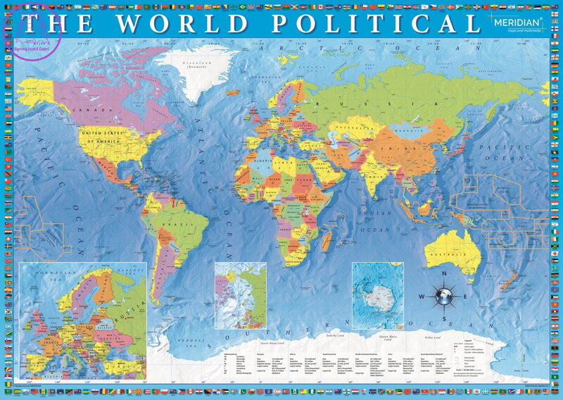 TREFL Puzzle Politická mapa světa 2000 dílků TREFL Puzzle Politická mapa světa 2000 dílků