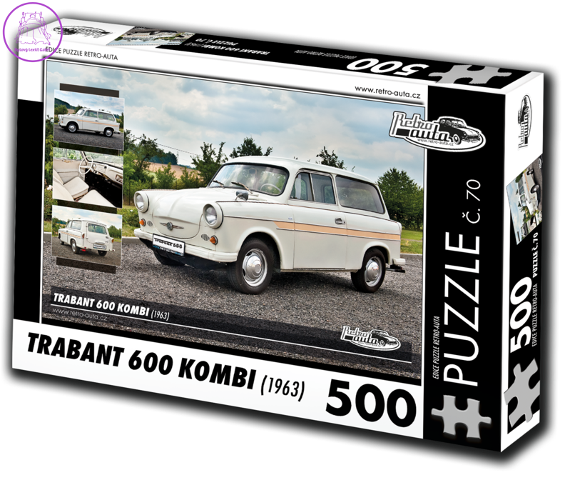 RETRO-AUTA Puzzle č. 70 Trabant 600 KOMBI (1963) 500 dílků