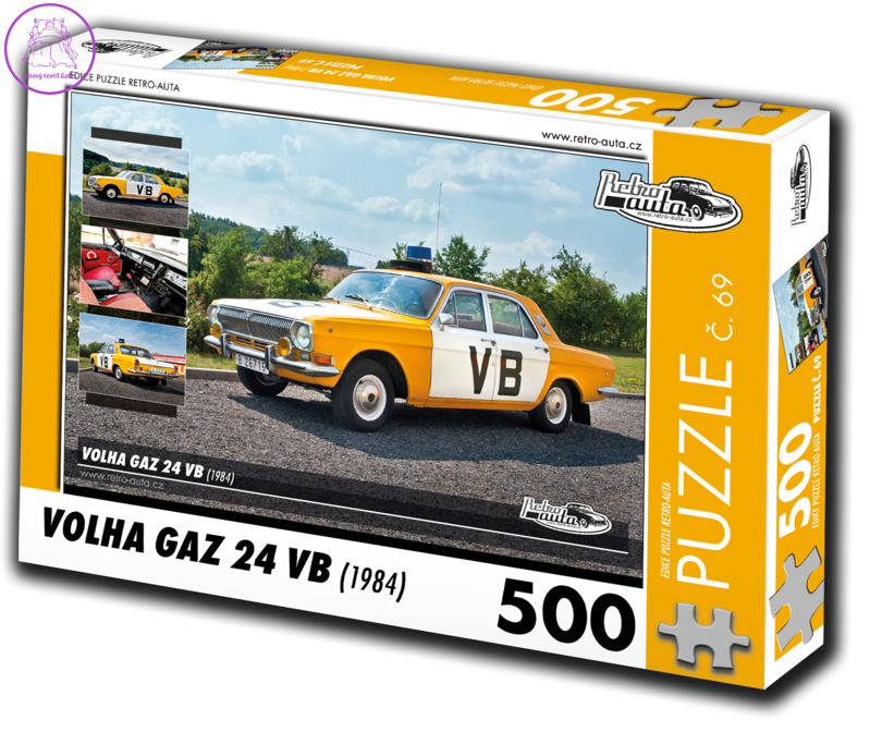 RETRO-AUTA Puzzle č. 69 Volha GAZ 24 VB (1984) 500 dílků