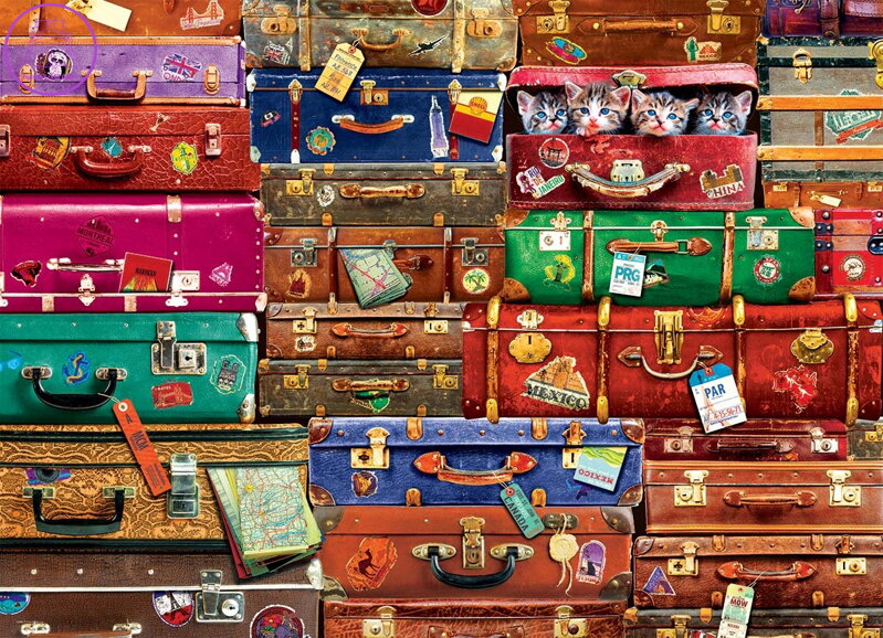 EUROGRAPHICS Puzzle Cestovní kufry 1000 dílků EUROGRAPHICS Puzzle Cestovní kufry 1000 dílků