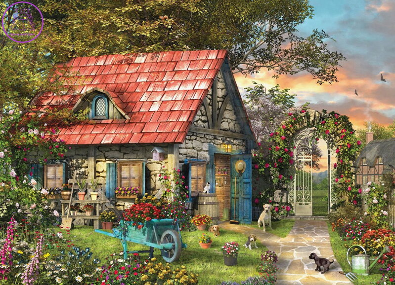 EUROGRAPHICS Puzzle Vesnická kůlna XL 500 dílků EUROGRAPHICS Puzzle Vesnická kůlna XL 500 dílků