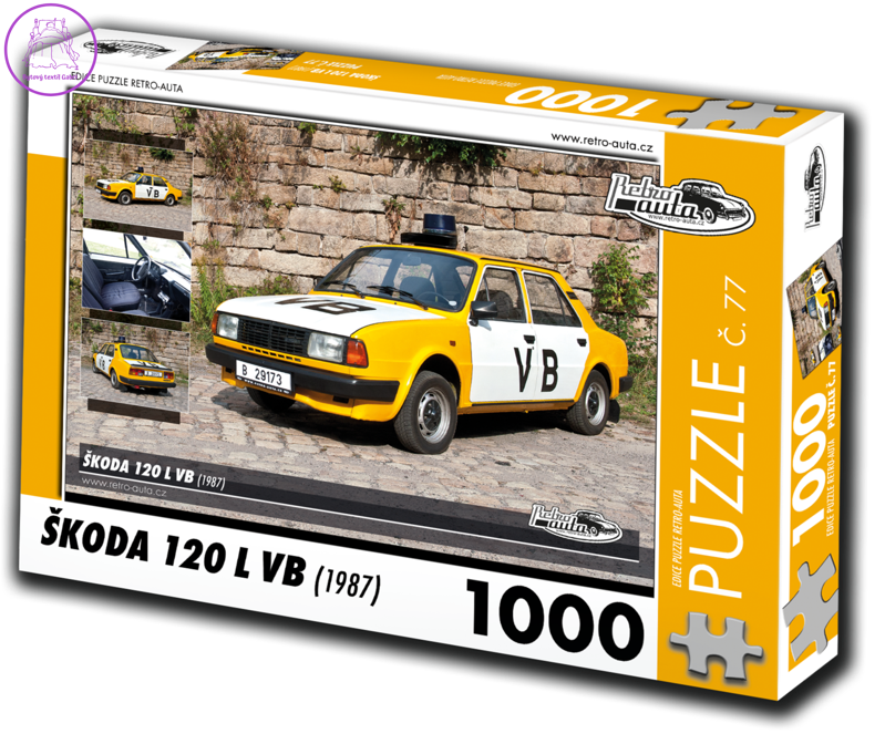 RETRO-AUTA Puzzle č. 77 Škoda 120 L VB (1987) 1000 dílků
