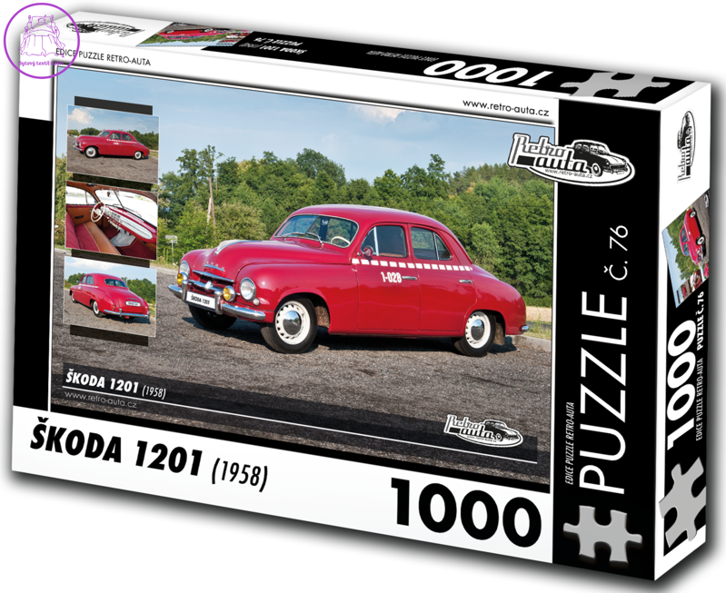 RETRO-AUTA Puzzle č. 76 Škoda 1201 (1958) 1000 dílků