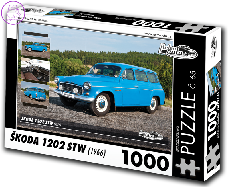 RETRO-AUTA Puzzle č. 65 Škoda 1202 STW (1966) 1000 dílků