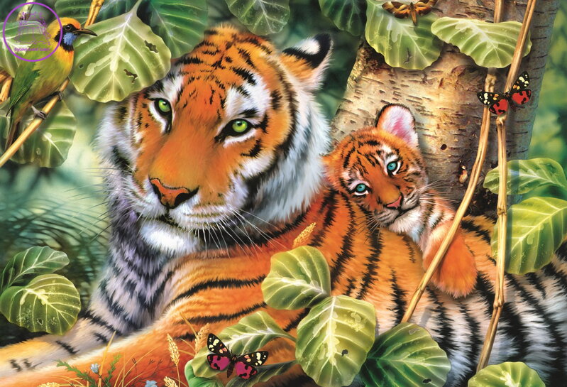 TREFL Puzzle Tygr s mládětem 1500 dílků
