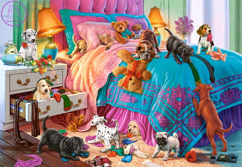 CASTORLAND Puzzle Neposedná štěňata 1000 dílků CASTORLAND Puzzle Neposedná štěňata 1000 dílků