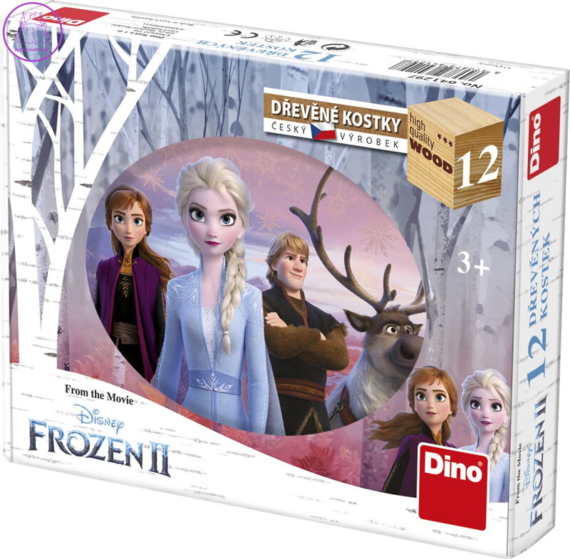 DINO Obrázkové kostky Ledové království 2, 12 kostek DINO Obrázkové kostky Ledové království 2, 12 kostek
