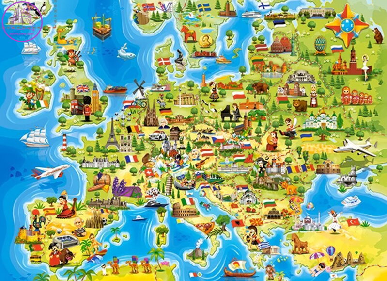 CASTORLAND Puzzle Mapa Evropy 100 dílků CASTORLAND Puzzle Mapa Evropy 100 dílků