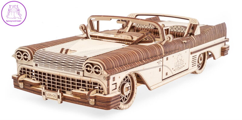 UGEARS 3D puzzle Dream Cabriolet VM-05, 735 dílků UGEARS 3D puzzle Dream Cabriolet VM-05, 735 dílků