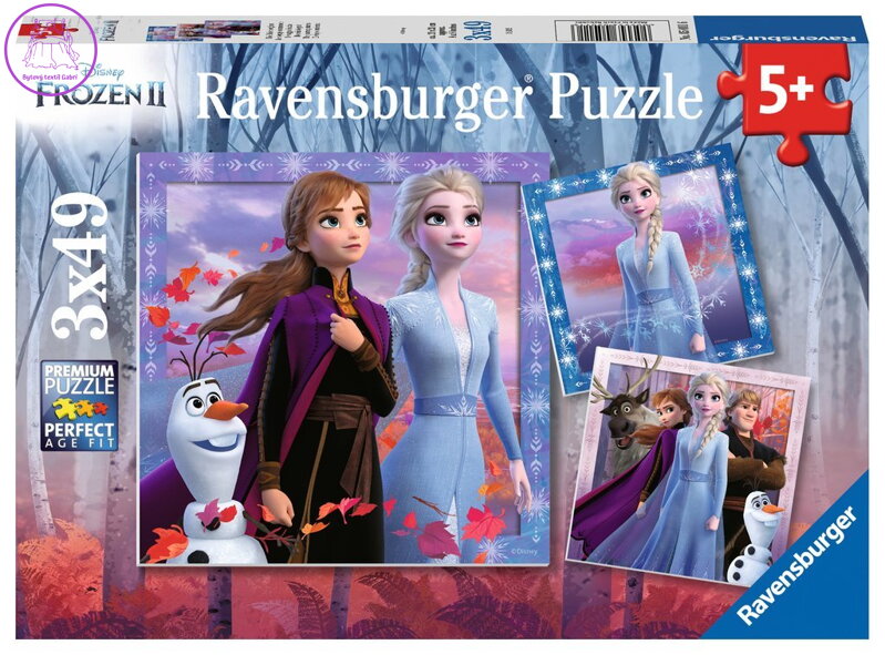 RAVENSBURGER Puzzle Ledové království 2: Cesta začíná 3x49 dílků RAVENSBURGER Puzzle Ledové království 2: Cesta začíná 3x49 dílků