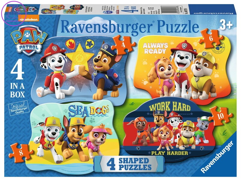 RAVENSBURGER Puzzle Tlapková patrola 4v1 (4,6,8,10 dílků) RAVENSBURGER Puzzle Tlapková patrola 4v1 (4,6,8,10 dílků)