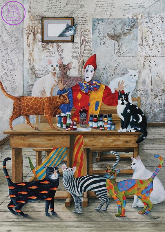 ART PUZZLE Puzzle Barevné kočky 260 dílků