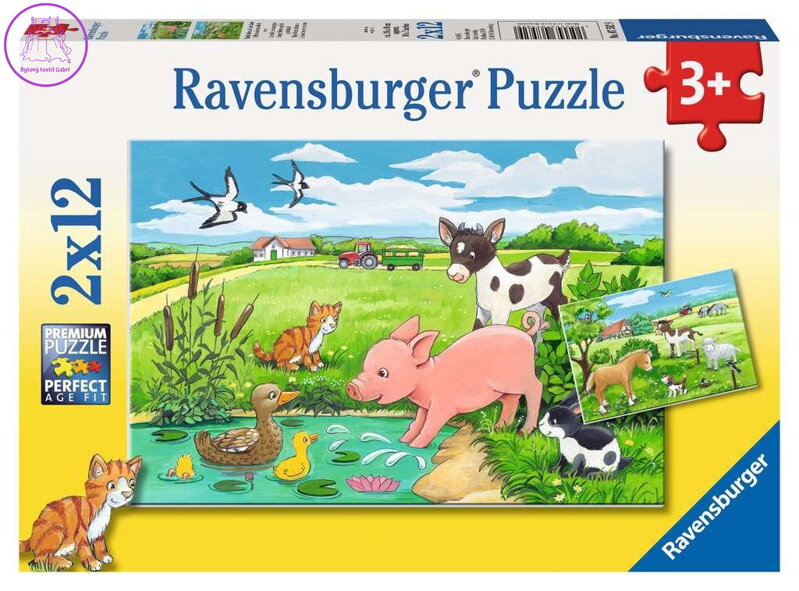 RAVENSBURGER Puzzle Zvířecí mláďata 2x12 dílků RAVENSBURGER Puzzle Zvířecí mláďata 2x12 dílků