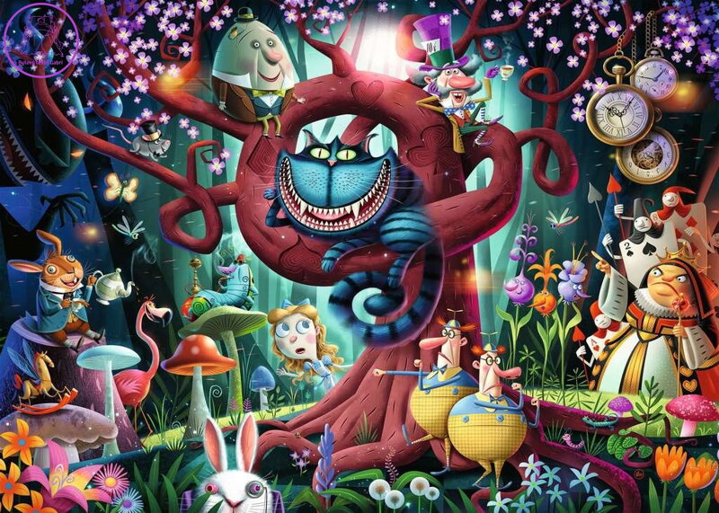 RAVENSBURGER Puzzle Skoro každý je šílený (Alenka v říši divů) 1000 dílků RAVENSBURGER Puzzle Skoro každý je šílený (Alenka v říši divů) 1000 dílků