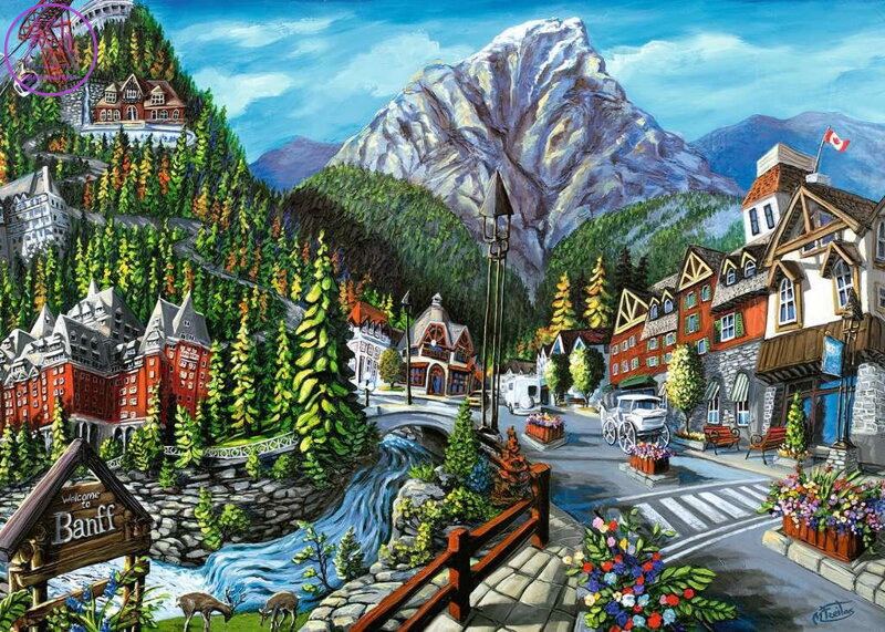 RAVENSBURGER Puzzle Vítejte v Banffu 1000 dílků RAVENSBURGER Puzzle Vítejte v Banffu 1000 dílků