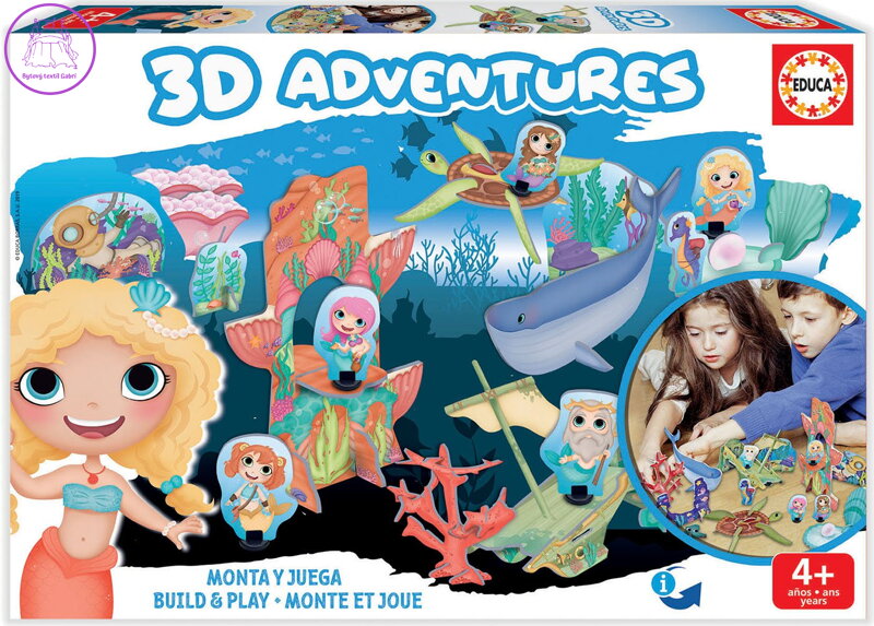 EDUCA 3D puzzle Království mořských víl 63 dílků EDUCA 3D puzzle Království mořských víl 63 dílků