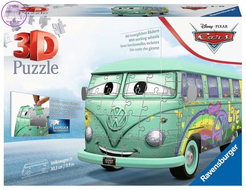 RAVENSBURGER 3D puzzle Autobus Cars: Fillmore 162 dílků