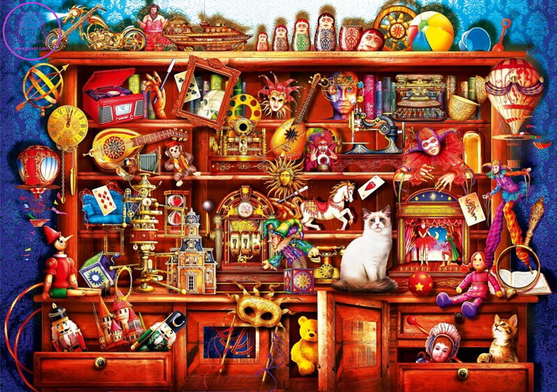 BLUEBIRD Puzzle Stará police s hračkami 1000 dílků BLUEBIRD Puzzle Stará police s hračkami 1000 dílků