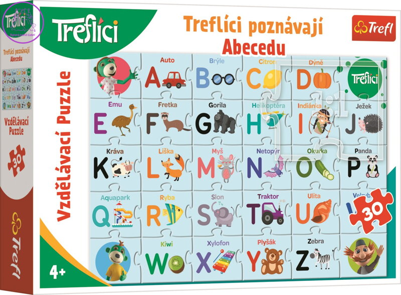 Puzzle Treflíci poznávají abecedu 30 dílků Puzzle Treflíci poznávají abecedu 30 dílků