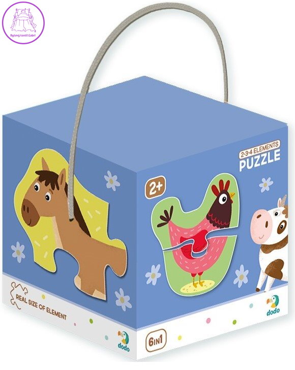 DODO Puzzle Domácí zvířata 6v1 (2,3,4 dílky) DODO Puzzle Domácí zvířata 6v1 (2,3,4 dílky)