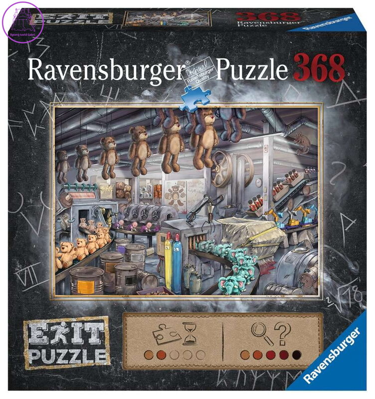 RAVENSBURGER Únikové EXIT puzzle Továrna na hračky 368 dílků RAVENSBURGER Únikové EXIT puzzle Továrna na hračky 368 dílků