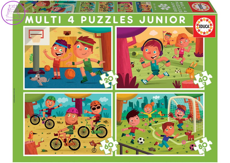 EDUCA Puzzle Sporty 4v1 (20,40,60,80 dílků) EDUCA Puzzle Sporty 4v1 (20,40,60,80 dílků)