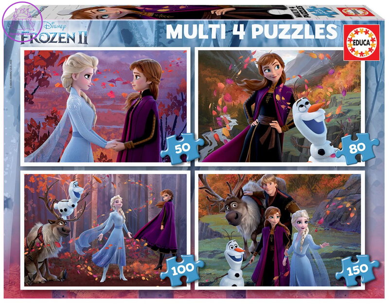 EDUCA Puzzle Ledové království 2, 4v1 (50,80,100,150 dílků) EDUCA Puzzle Ledové království 2, 4v1 (50,80,100,150 dílků)