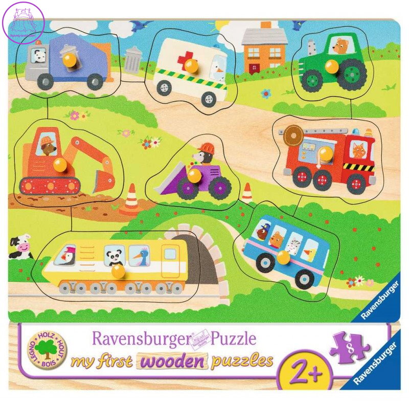 RAVENSBURGER Dřevěná vkládačka Dopravní prostředky RAVENSBURGER Dřevěná vkládačka Dopravní prostředky