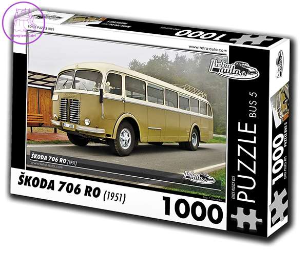 RETRO-AUTA Puzzle BUS č. 5 Škoda 706 RO (1951) 1000 dílků RETRO-AUTA Puzzle BUS č. 5 Škoda 706 RO (1951) 1000 dílků