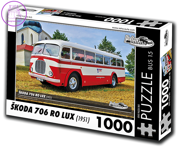 RETRO-AUTA Puzzle BUS č. 15 Škoda 706 RO LUX (1951) 1000 dílků RETRO-AUTA Puzzle BUS č. 15 Škoda 706 RO LUX (1951) 1000 dílků