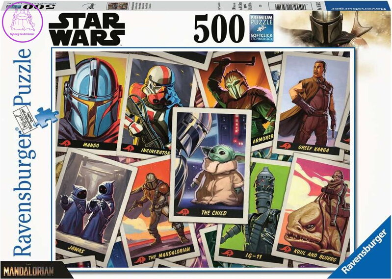 RAVENSBURGER Puzzle Star Wars: Mandalorian 500 dílků RAVENSBURGER Puzzle Star Wars: Mandalorian 500 dílků