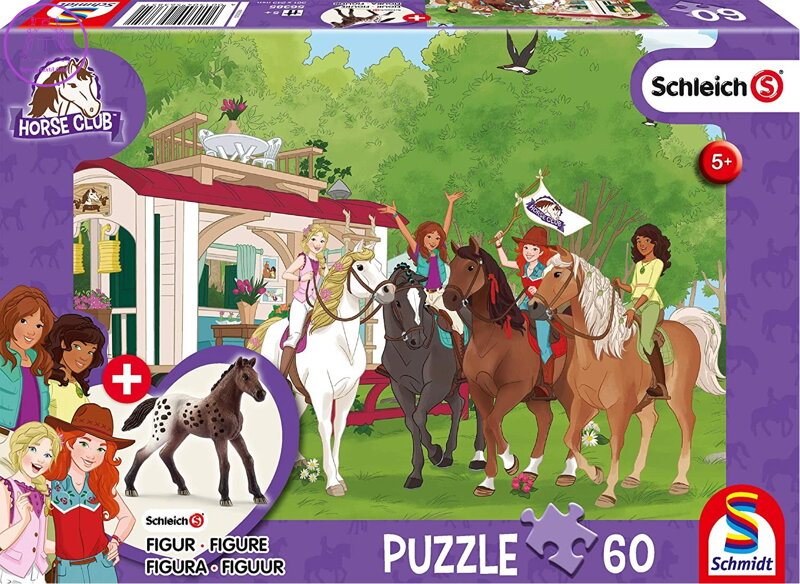 SCHMIDT Puzzle Schleich Setkání 60 dílků + figurka Schleich SCHMIDT Puzzle Schleich Setkání 60 dílků + figurka Schleich