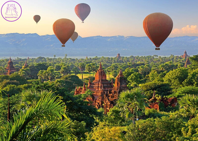 SCHMIDT Puzzle Horkovzdušné balóny nad Mandalay 1000 dílků SCHMIDT Puzzle Horkovzdušné balóny nad Mandalay 1000 dílků