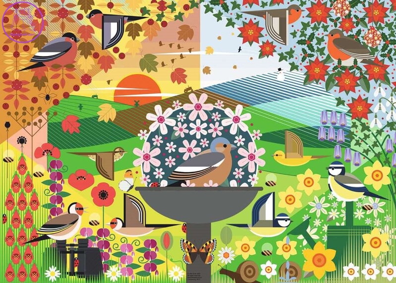 RAVENSBURGER Puzzle Mám ráda ptáčky 1000 dílků RAVENSBURGER Puzzle Mám ráda ptáčky 1000 dílků