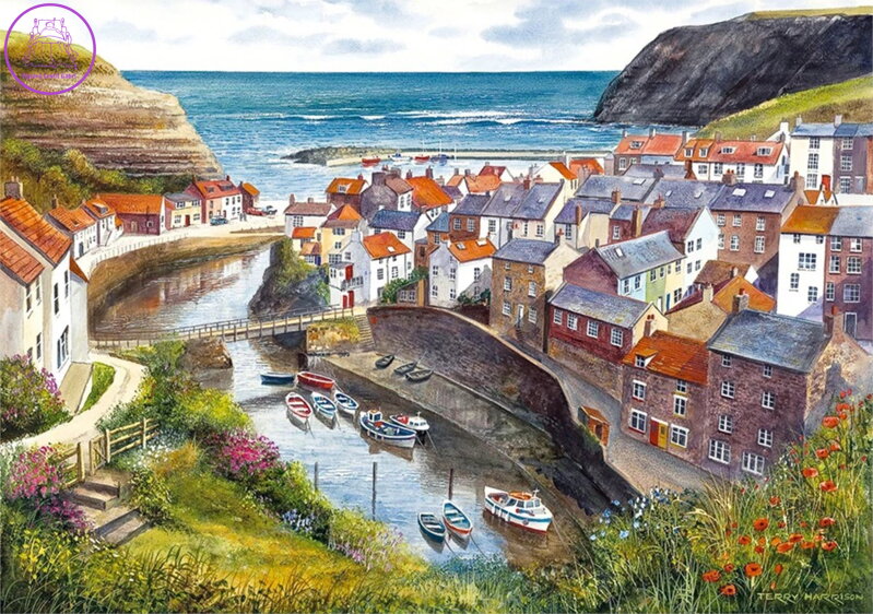 GIBSONS Puzzle Staithes, Velká Británie 1000 dílků GIBSONS Puzzle Staithes, Velká Británie 1000 dílků