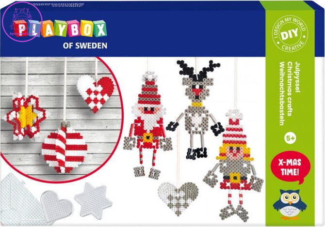 PLAYBOX Zažehlovací korálky 3D Sada Vánoční ozdoby 4000ks