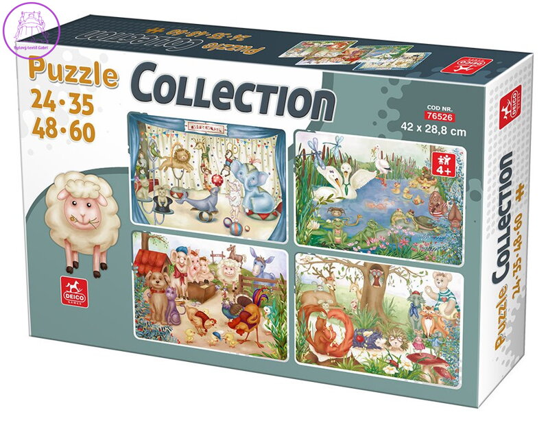 DEICO Puzzle Zvířecí přátelé 4v1 (24,35,48,60 dílků) DEICO Puzzle Zvířecí přátelé 4v1 (24,35,48,60 dílků)