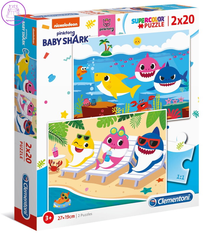 CLEMENTONI Puzzle Baby Shark 2x20 dílků CLEMENTONI Puzzle Baby Shark 2x20 dílků
