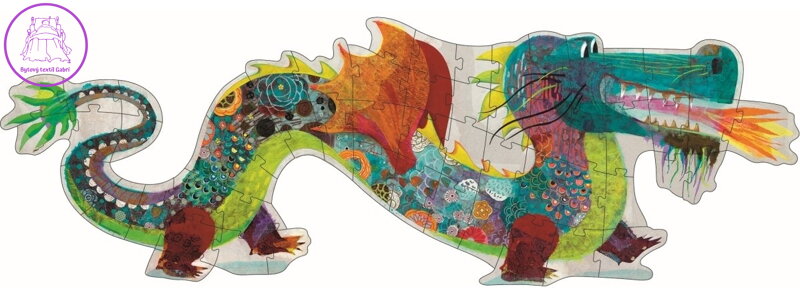 DJECO Obrysové puzzle Drak Leon 58 dílků DJECO Obrysové puzzle Drak Leon 58 dílků